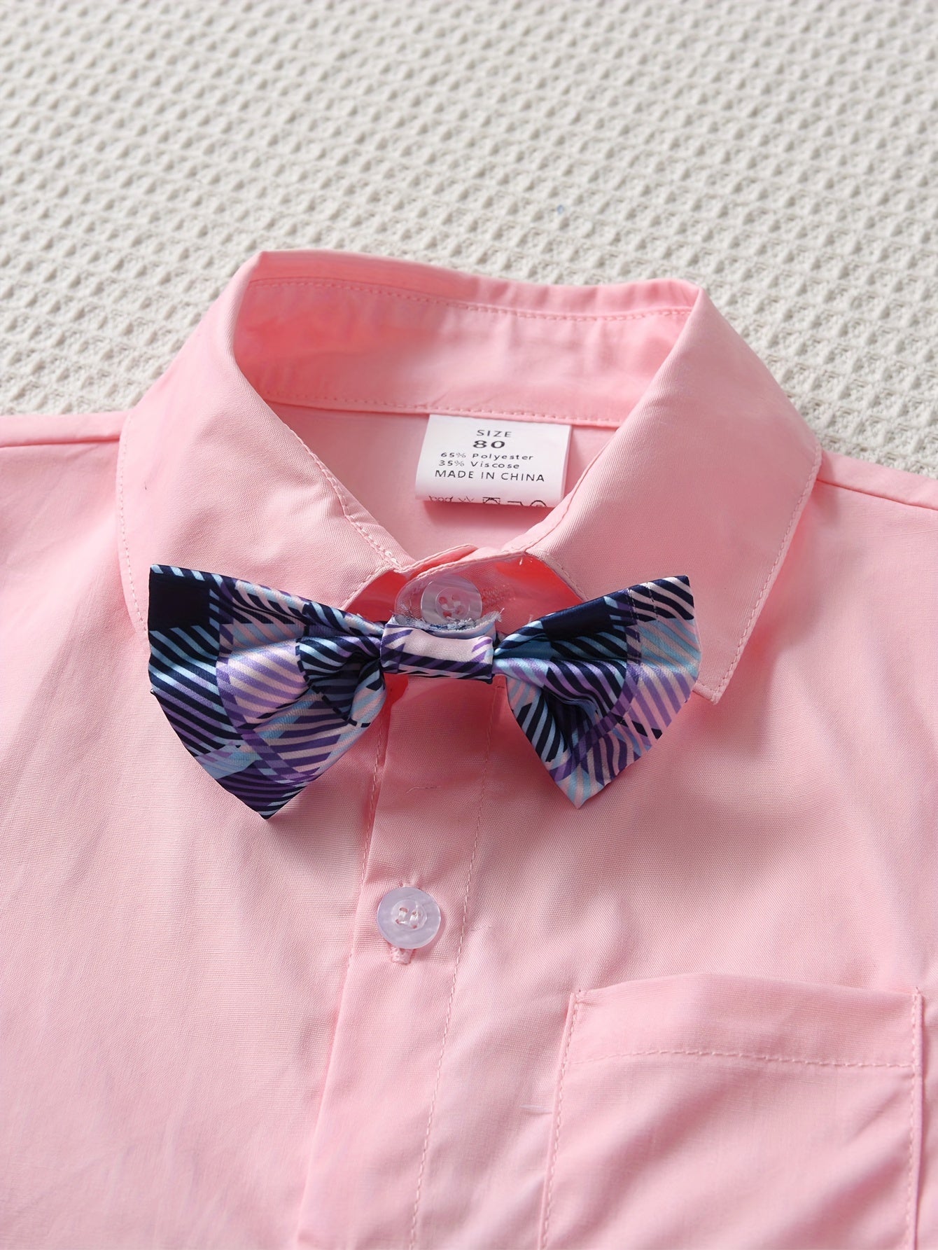 3ocs Boys Formal Gentleman Outfits, Long Sleeve Leaves Print Bowtie Shirt & Suspender Pants & Vest, Kids Clothing Set For Competition Performance Wedding Banquet Dress Outdoor Set