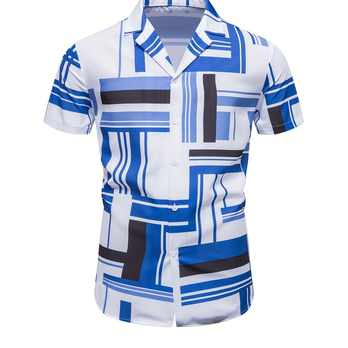 Men's Shirt, Causal Lapel Short Sleeve Shirts For Men Summer