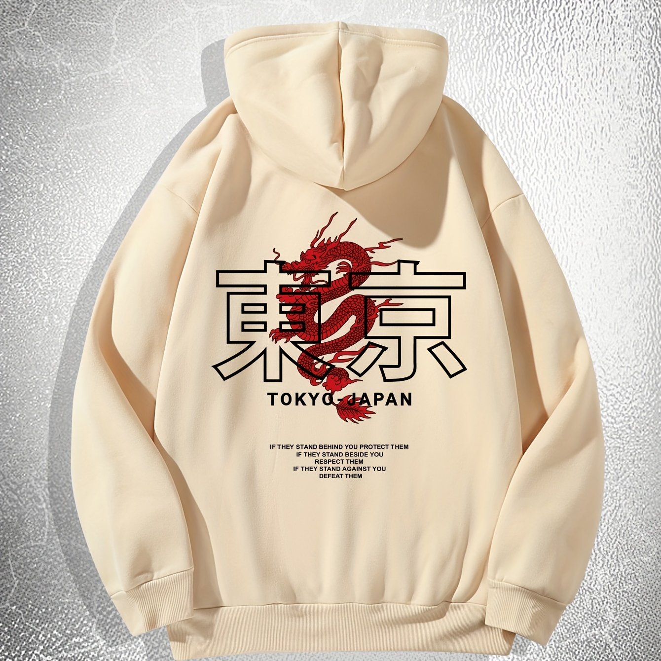 Tokyo Print Hoodie, Cool Hoodies For Men, Men's Casual Graphic Design Hooded Sweatshirt Streetwear For Winter Fall, As Gifts
