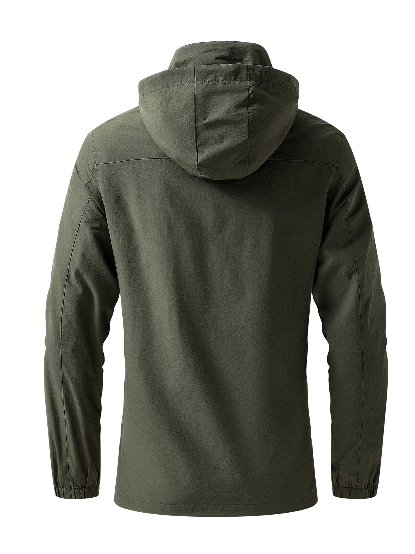 Water-Resistant Hooded Jacket for Men - Outdoor Sports Jacket for Spring and Autumn - Windproof, Breathable, and Lightweight - Ideal for Hiking, Camping, and Cycling