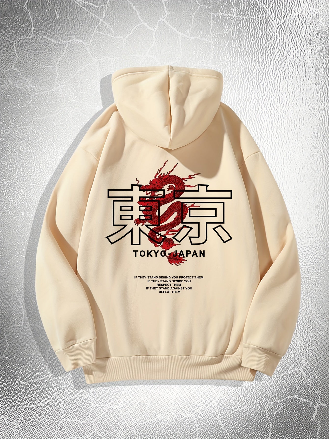 Tokyo Print Hoodie, Cool Hoodies For Men, Men's Casual Graphic Design Hooded Sweatshirt Streetwear For Winter Fall, As Gifts
