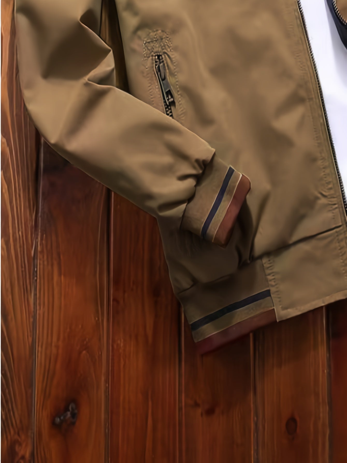 Windbreaker Sports Coat for Men - Water-Resistant, Zipper Pockets, Ribbed Cuff, Lapel Design, Daily Wear, Casual, Outdoor, and Athletic Activities