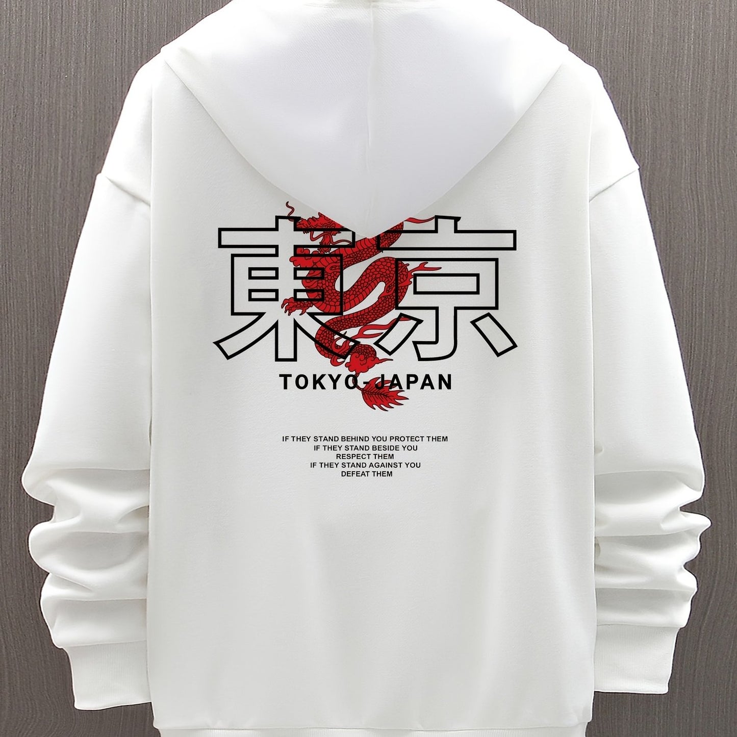 Tokyo Print Hoodie, Cool Hoodies For Men, Men's Casual Graphic Design Hooded Sweatshirt Streetwear For Winter Fall, As Gifts