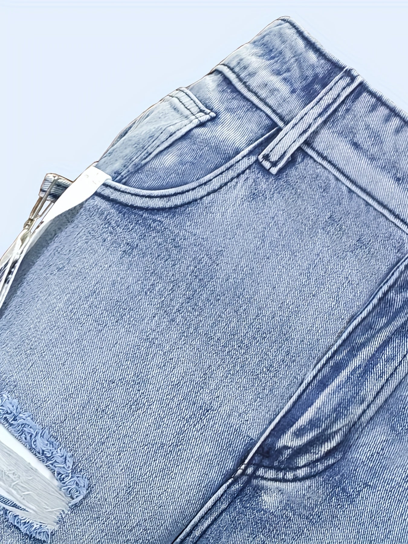Stylish Bandage Accent Jeans - Men's Trendy Denim Pants for Spring Summer - Casual Street Style, Zipper Decor, Comfortable Fit, Fashionable Clothing for Men