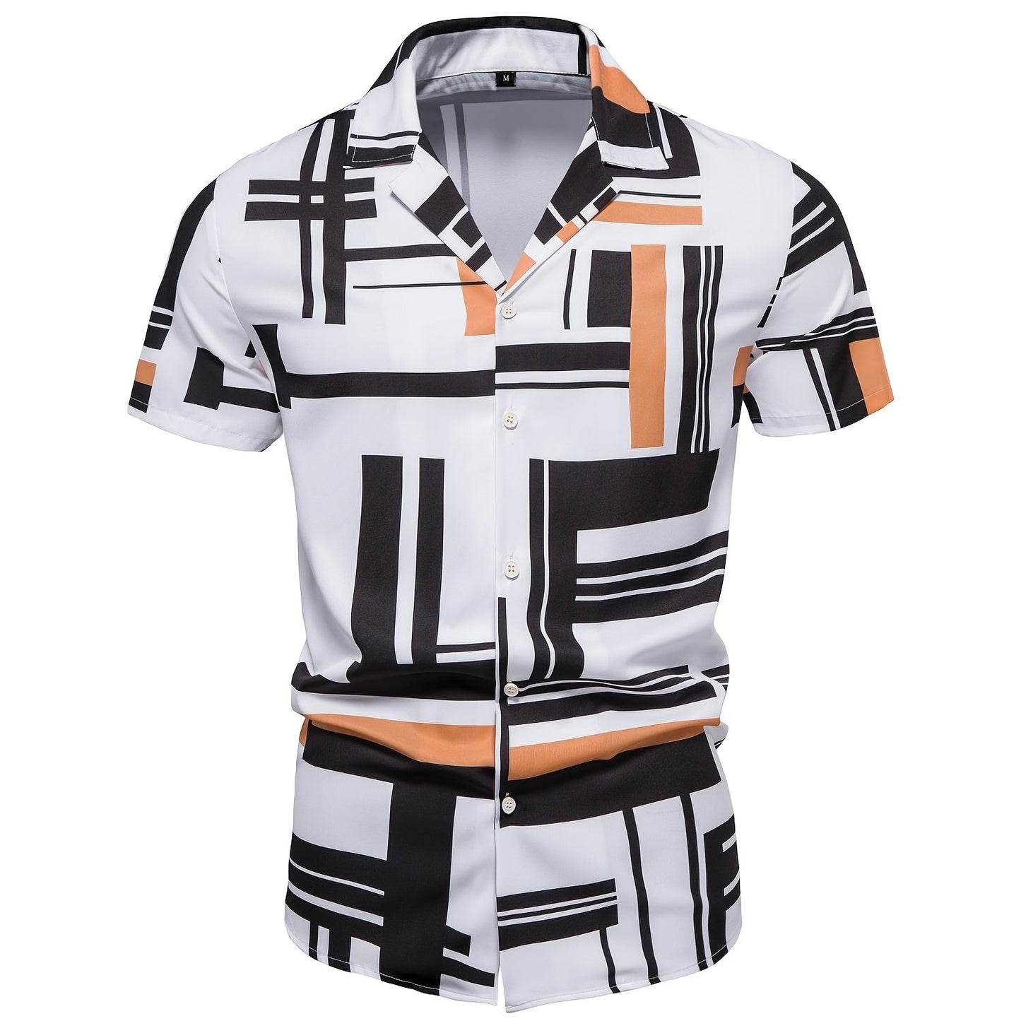 Men's Shirt, Causal Lapel Short Sleeve Shirts For Men Summer