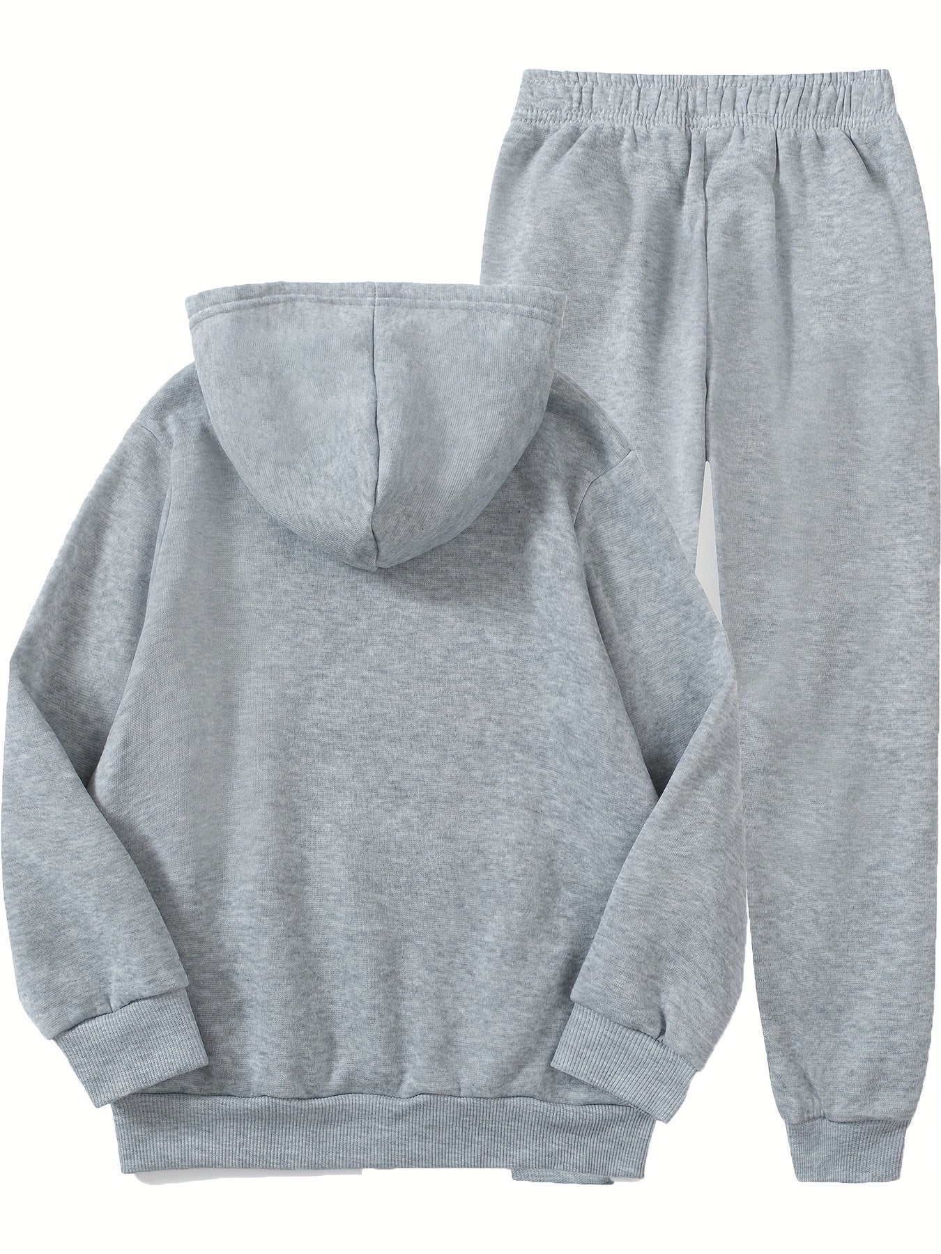 2 Pcs Boys' Built Different Letter Print Hooded Outfit Set - Hoodie & Pants Combo, Kids' Clothing, Ideal Gift for Boys