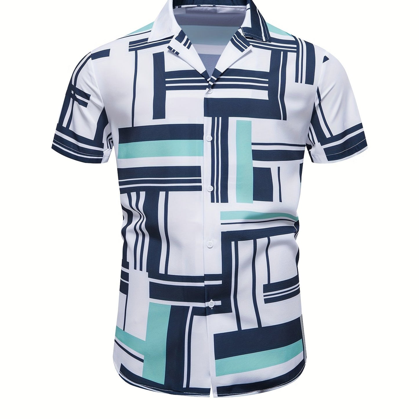 Men's Shirt, Causal Lapel Short Sleeve Shirts For Men Summer