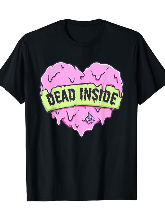 T Shirts Pastel Goth Emo Shirt Dead Inside Melting Oversized T Shirt Men Clothing Heart Yami Kawaii Mens Camiseta Hombre Homme 220g