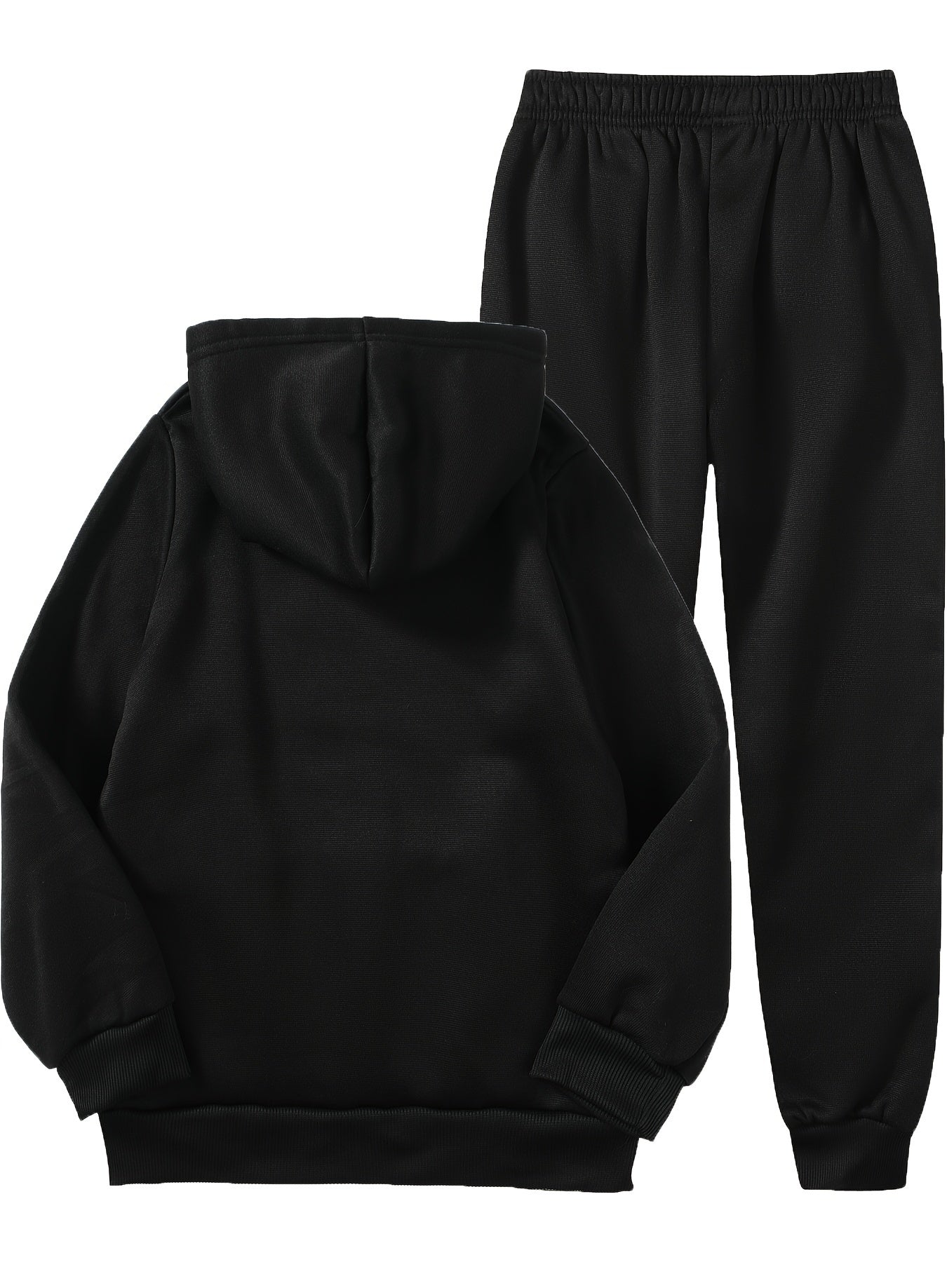2 Pcs Boys' Built Different Letter Print Hooded Outfit Set - Hoodie & Pants Combo, Kids' Clothing, Ideal Gift for Boys