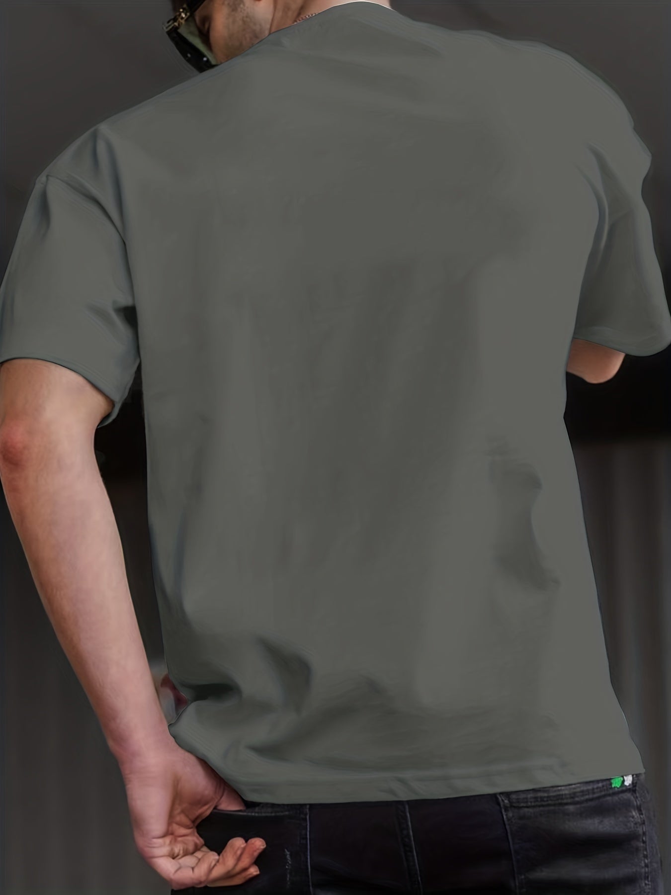 Men's Graphic Tee with PSALMS 91 & Ring Pattern Print - Trendy Summer Clothes for Men