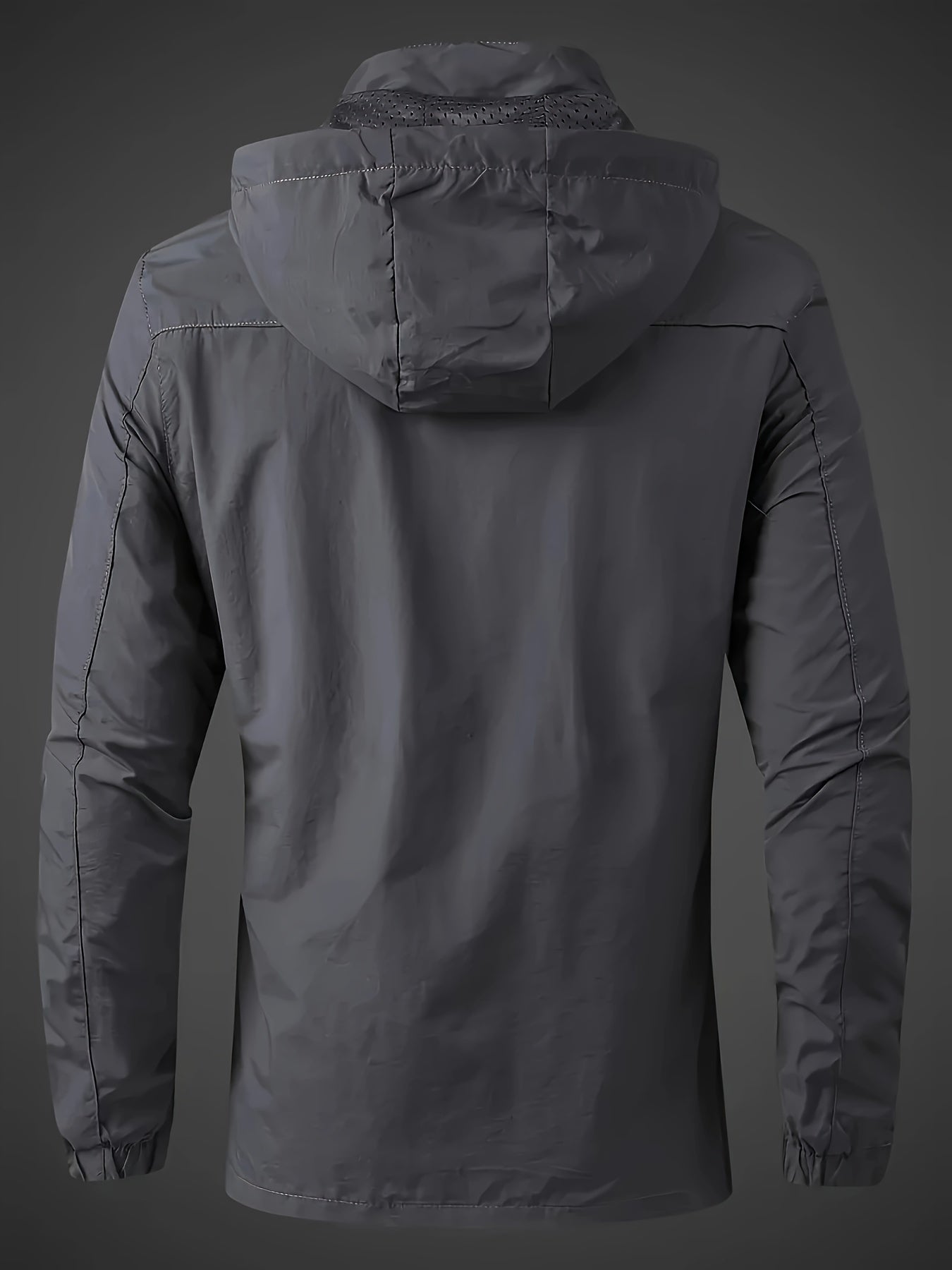 Water-Resistant Hooded Jacket for Men - Outdoor Sports Jacket for Spring and Autumn - Windproof, Breathable, and Lightweight - Ideal for Hiking, Camping, and Cycling
