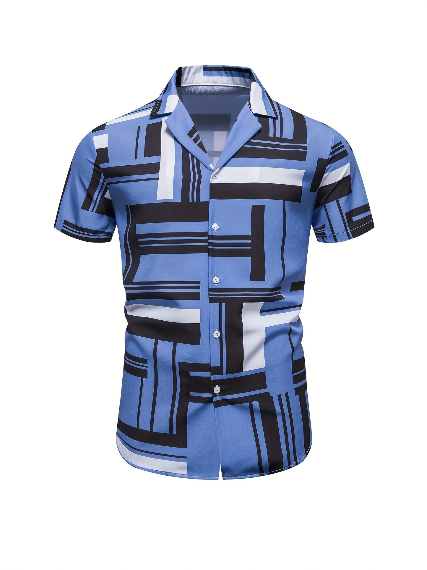 Men's Shirt, Causal Lapel Short Sleeve Shirts For Men Summer