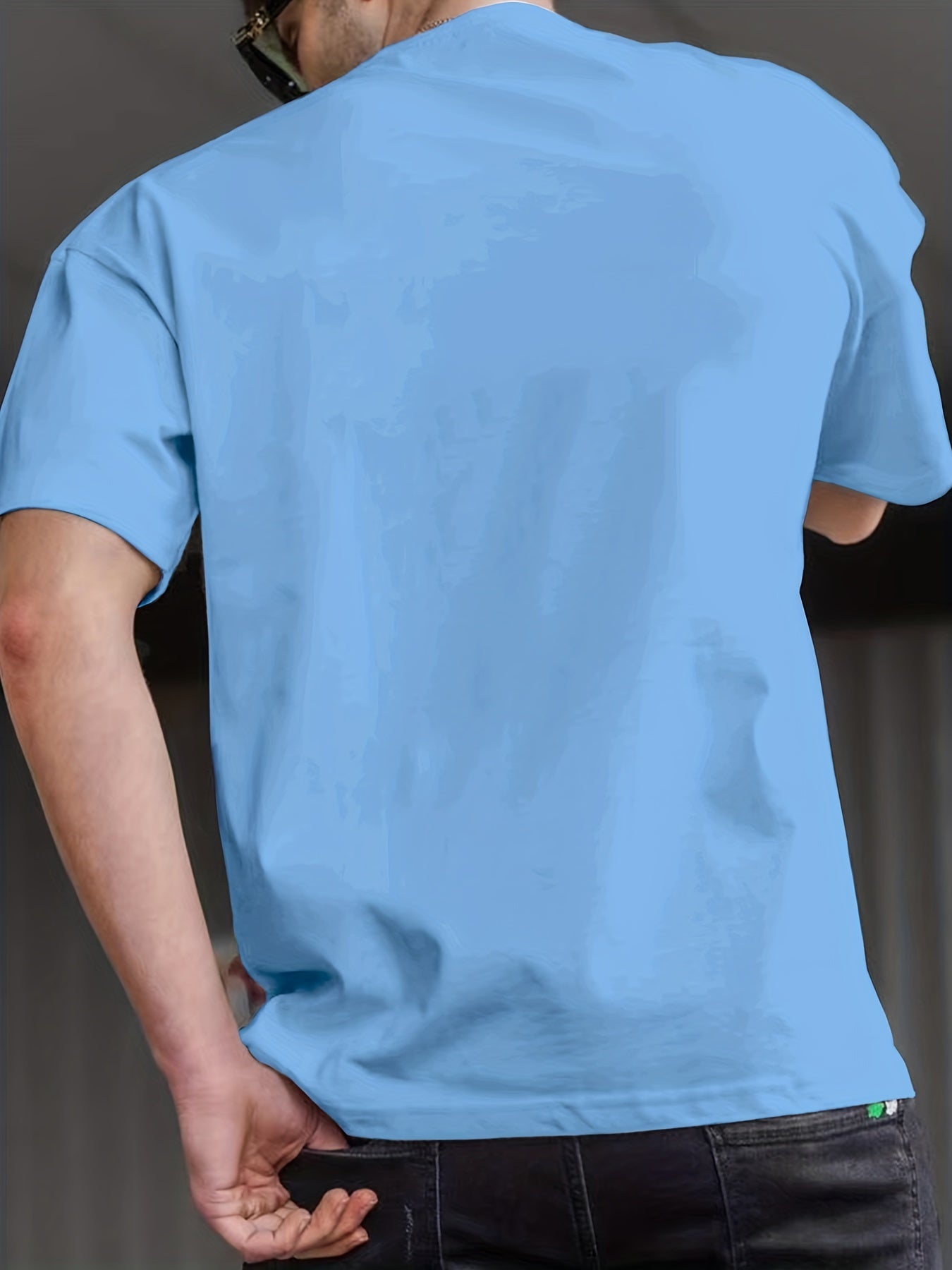 Men's Graphic Tee with PSALMS 91 & Ring Pattern Print - Trendy Summer Clothes for Men
